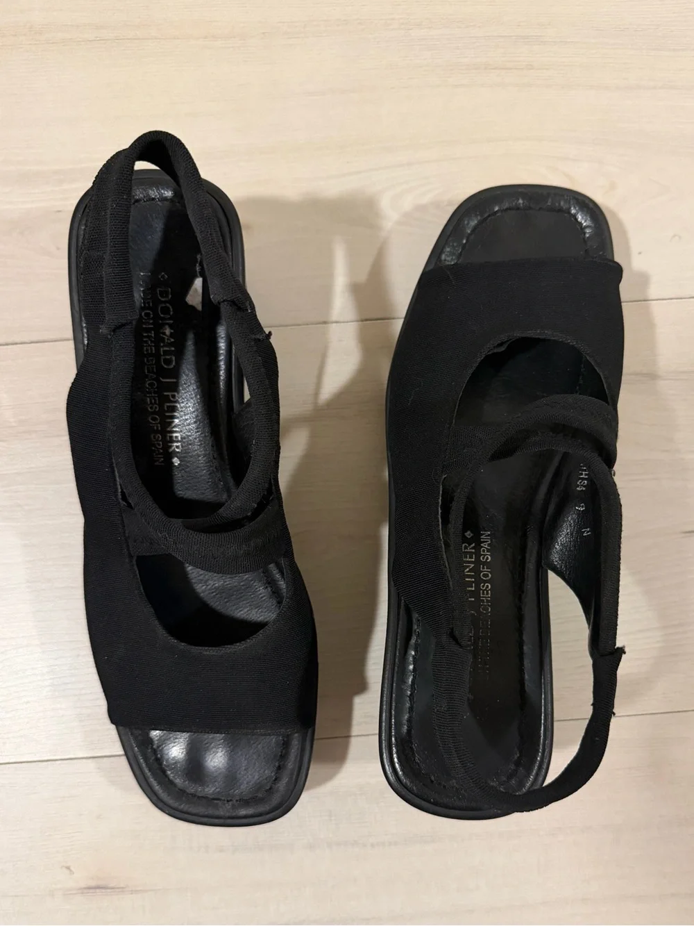 Vintage Black Heel Sandal Strappy